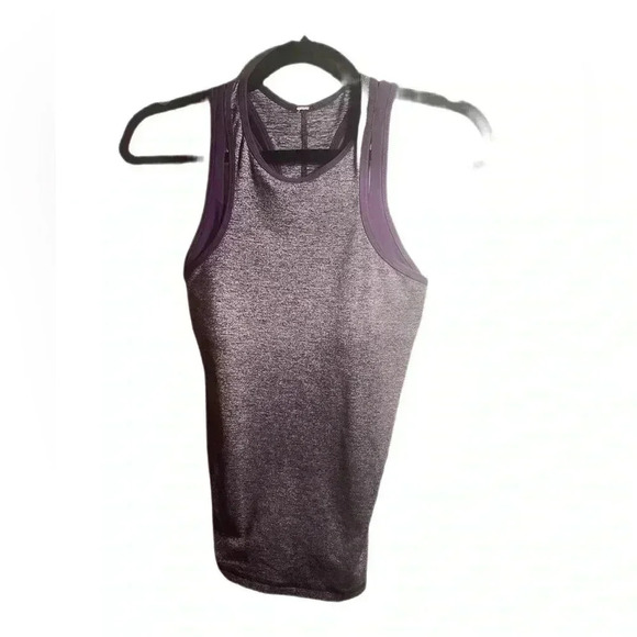 Lululemon Inspiration yoga athletic Heathered Black Grape Going Grape tank top 4 - Picture 2 of 4